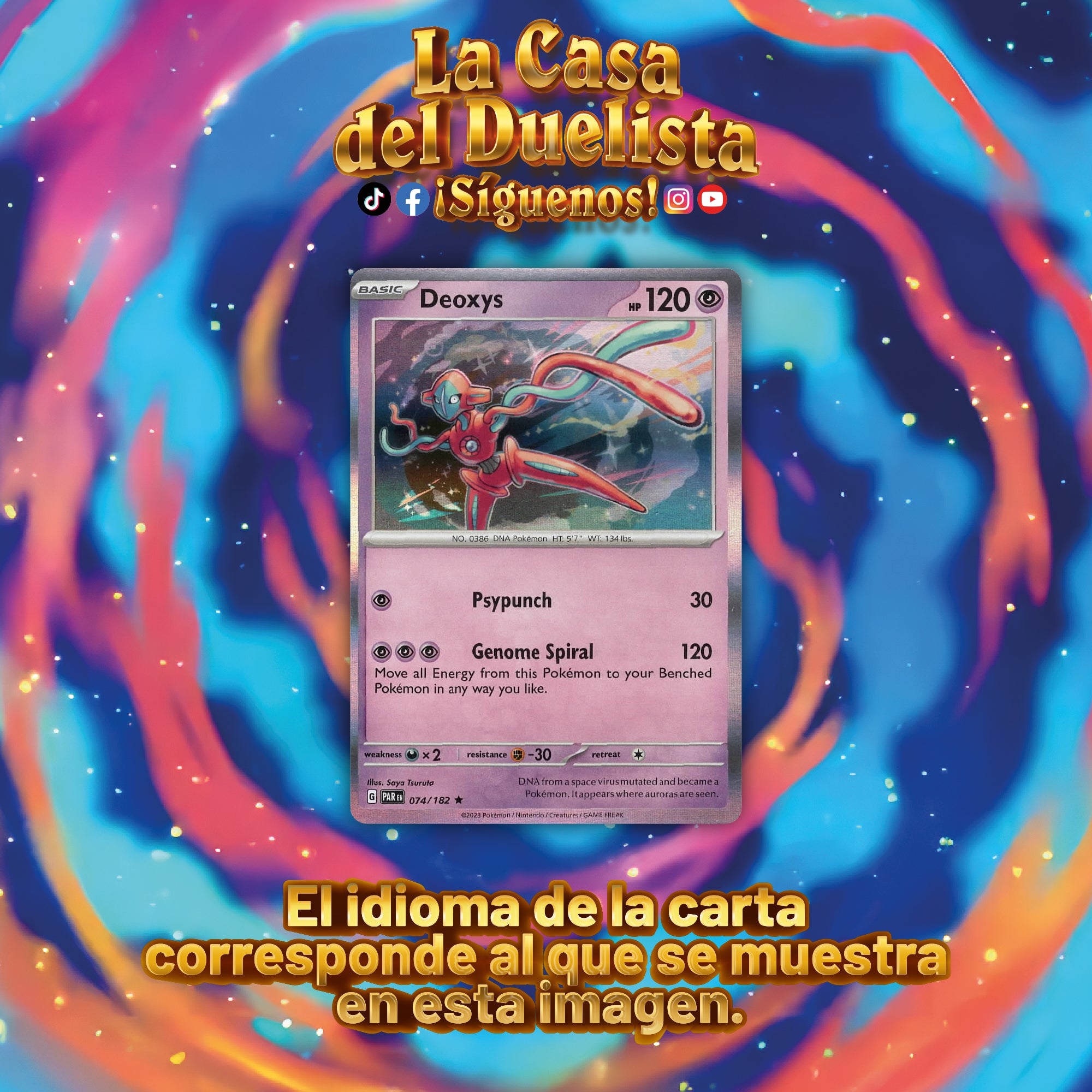 Deoxys [Holo] #74 Pokemon Paradox Rift